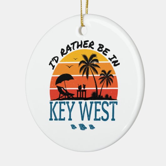私は西フロリダ州の鍵に行きたい鍵 セラミックオーナメント (左)