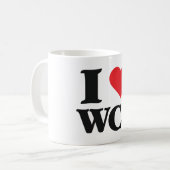 私は西海岸の振動を愛します コーヒーマグカップ (正面左)