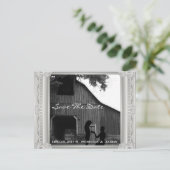 私は西部のカントリー婚約パーティ ポストカード (スタンド正面)