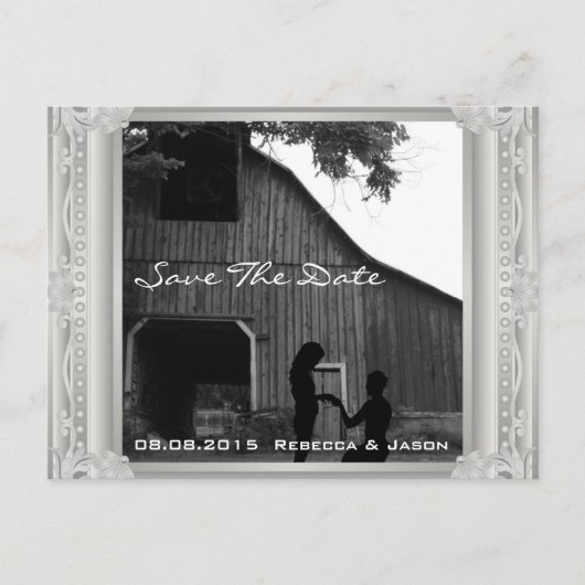 私は西部のカントリー婚約パーティ ポストカード (正面)