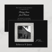 私は西部のカントリー婚約パーティ 招待状 (正面/裏面)