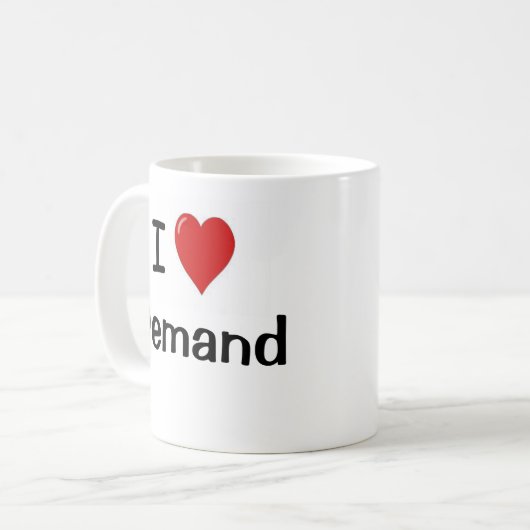 私は要求Iのハートの供給の経済学者の冗談の引用文を愛します コーヒーマグカップ (正面左)