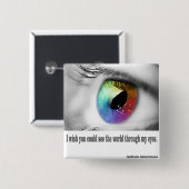 私は見ることができることを望みます 缶バッジ (正面&裏面)