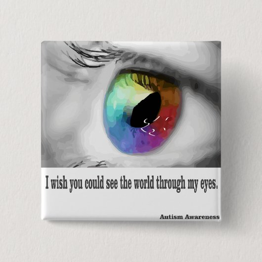 私は見ることができることを望みます 缶バッジ (正面)