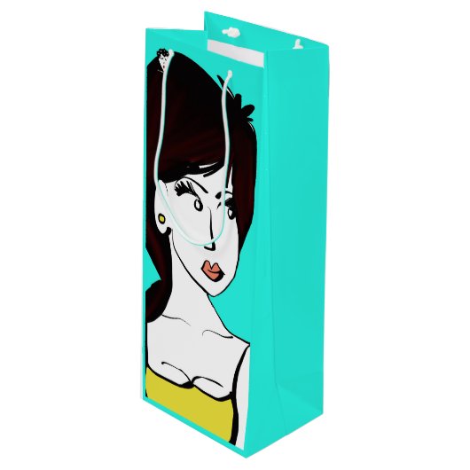 私は見るものワイン抱き枕 ワインギフトバッグ (正面アングル)