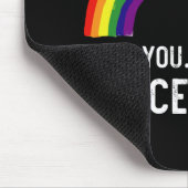 私は見る 私は愛してる 私はあなたを受け入れる ゲイプライド LGBT シャツ マウスパッド (コーナー)
