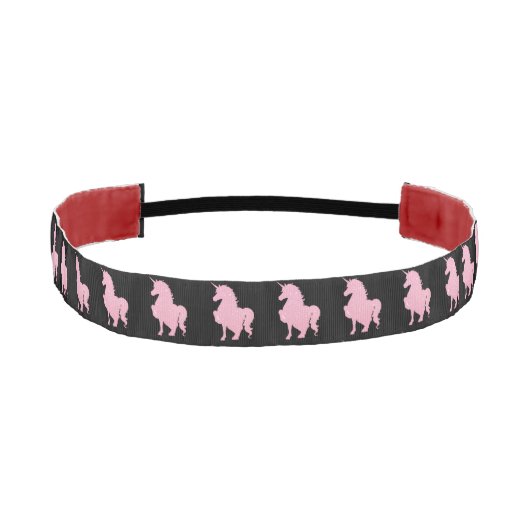 私は見信じえないピンクのユニコーンで。 アスレチックヘッドバンド (正面)