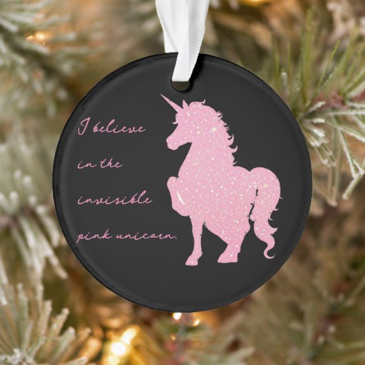 私は見信じえないピンクのユニコーンで。 オーナメント (ツリー)