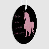 私は見信じえないピンクのユニコーンで。 オーナメント (正面)
