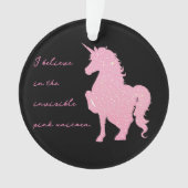 私は見信じえないピンクのユニコーンで。 オーナメント (正面)