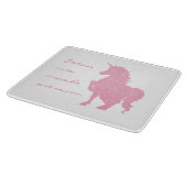 私は見信じえないピンクのユニコーンで。 カッティングボード (角)