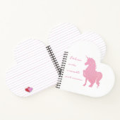 私は見信じえないピンクのユニコーンで。 ノートブック (内部)