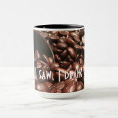 私は見来た、私はコーヒーを飲んだ |スクープ付きBeans マグカップ (中央)