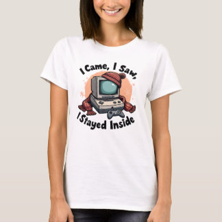 私は見来た、私は内部に滞在 – Cozy秋ゲーム Tシャツ