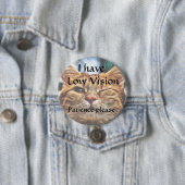 私は視力が低い、忍耐を持ってバッジ 缶バッジ (インサイチュ)