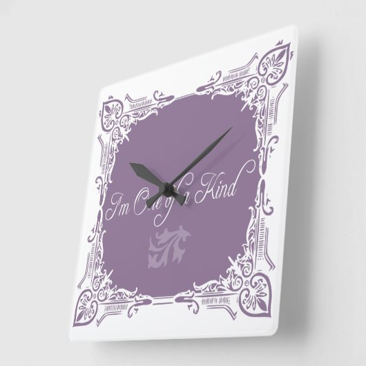 私は親切な引用文 スクエア壁時計 (傾斜)