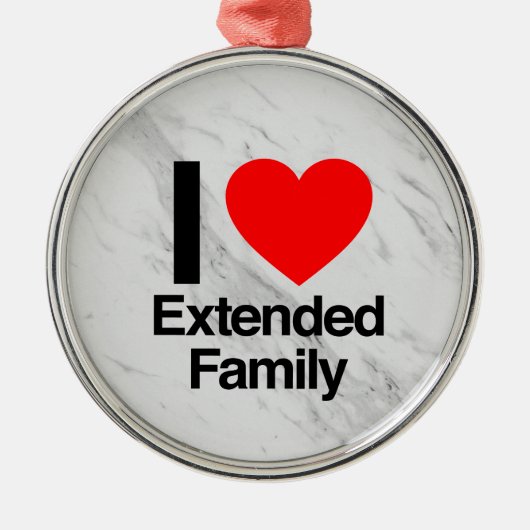 私は親戚が大好きだ メタルオーナメント (正面)