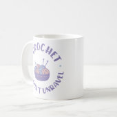 私は解かないように針編み コーヒーマグカップ (正面左)