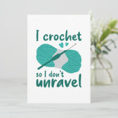 私は解かないように針編み サンキューカード (スタンド正面)