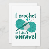 私は解かないように針編み サンキューカード (正面/裏面)