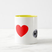 私は解決することを愛します ツートーンマグカップ (中央)