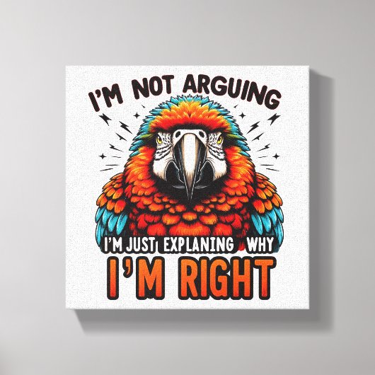 私は言い争っていない キャンバスプリント (正面)