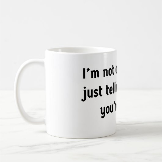 私は言い争っていない コーヒーマグカップ (左)