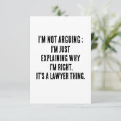 私は言い争っているわけではない。自分が正しい理由を説明しているだけだ サンキューカード (スタンド正面)