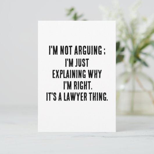 私は言い争っているわけではない。自分が正しい理由を説明しているだけだ サンキューカード (スタンド正面)