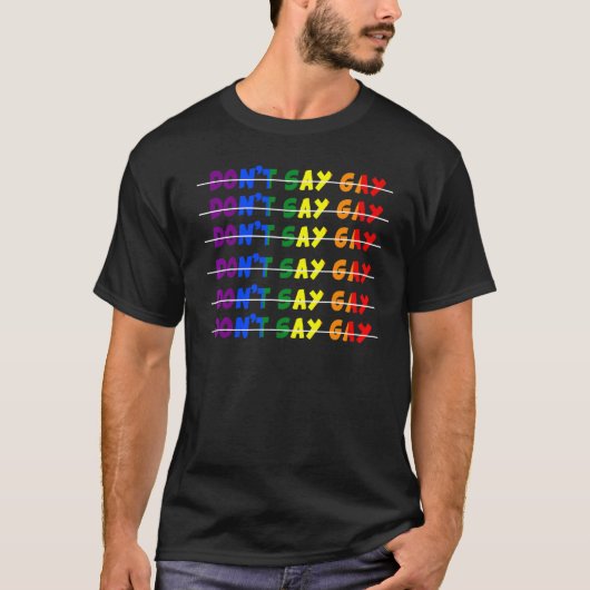 私は言うゲイ保護トランスキッズLgbtプライドレインブ Tシャツ (正面)