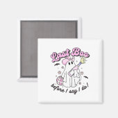 私は言う前に最後のブー私は女性のカーボーイ幽霊Disco Hal マグネット (正面/裏面)