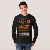 私は言う玉を持っている失礼ではない Tシャツ (正面フル)