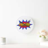 私は言った ラウンド壁時計 (ホーム)