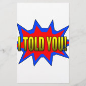 私は言った 便箋 (正面)