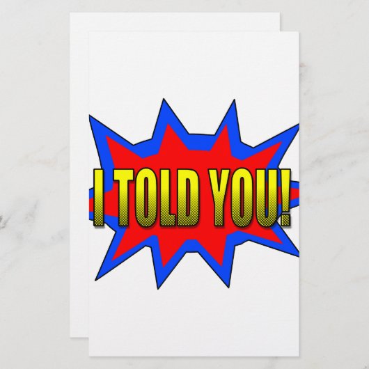 私は言った 便箋 (正面/裏面)