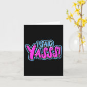 私は言った！-結婚のお祝い カード (黄色い花)