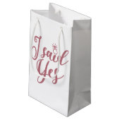 私は言ったYes-バチェロレッテブライダル結婚の スモールペーパーバッグ (裏面アングル)