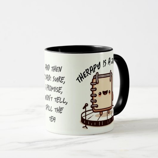 私は言わない、約束 – Standup Comedy Notebook マグカップ (正面右)