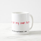 私は言葉に自分自身で勝ちますか、または失います コーヒーマグカップ (正面右)