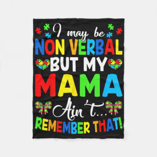 私は言葉を使わないかもしれないが、私のママは覚えていない フリースブランケット
