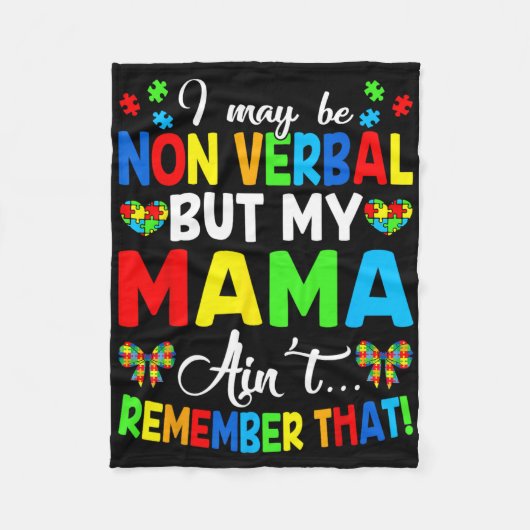 私は言葉を使わないかもしれないが、私のママは覚えていない フリースブランケット (正面)