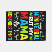 私は言葉を使わないかもしれないが、私のママは覚えていない フリースブランケット (正面(横))