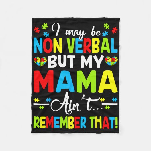 私は言葉を使わないかもしれないが、私のママは覚えていない フリースブランケット (正面)