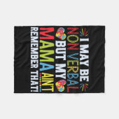 私は言葉を使わないかもしれないが、私のママは覚えていない フリースブランケット (正面(横))