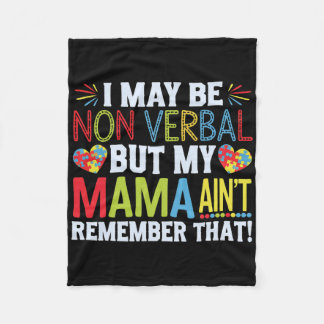 私は言葉を使わないかもしれないが、私のママは覚えていない フリースブランケット