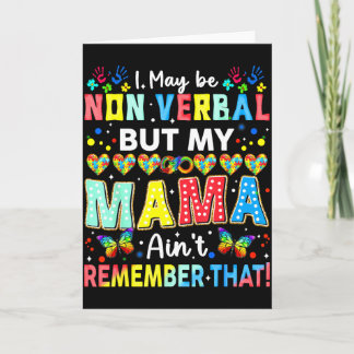 私は言葉を話せないかもしれないが、私の母はそうではない　覚えておいて カード