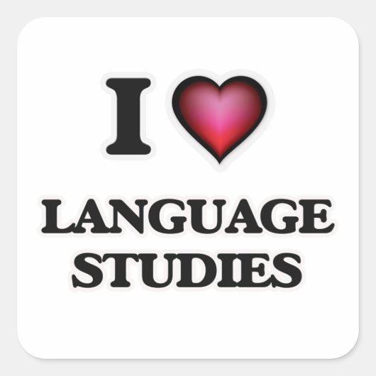 私は言語勉強 スクエアシール (正面)