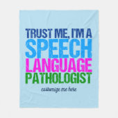 私は言語聴覚士SLPです フリースブランケット (正面)