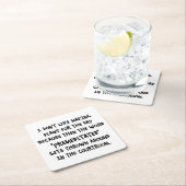 私は計画をすることを好みません スクエアペーパーコースター (インサイチュ)