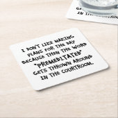 私は計画をすることを好みません スクエアペーパーコースター (アングル)